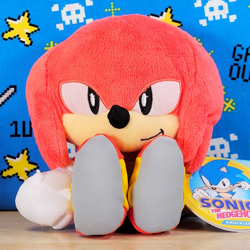 Jakks Pacific Sonic the Hedgehog Knuckles 8" Collectible Go Sega Toy Plush NWT